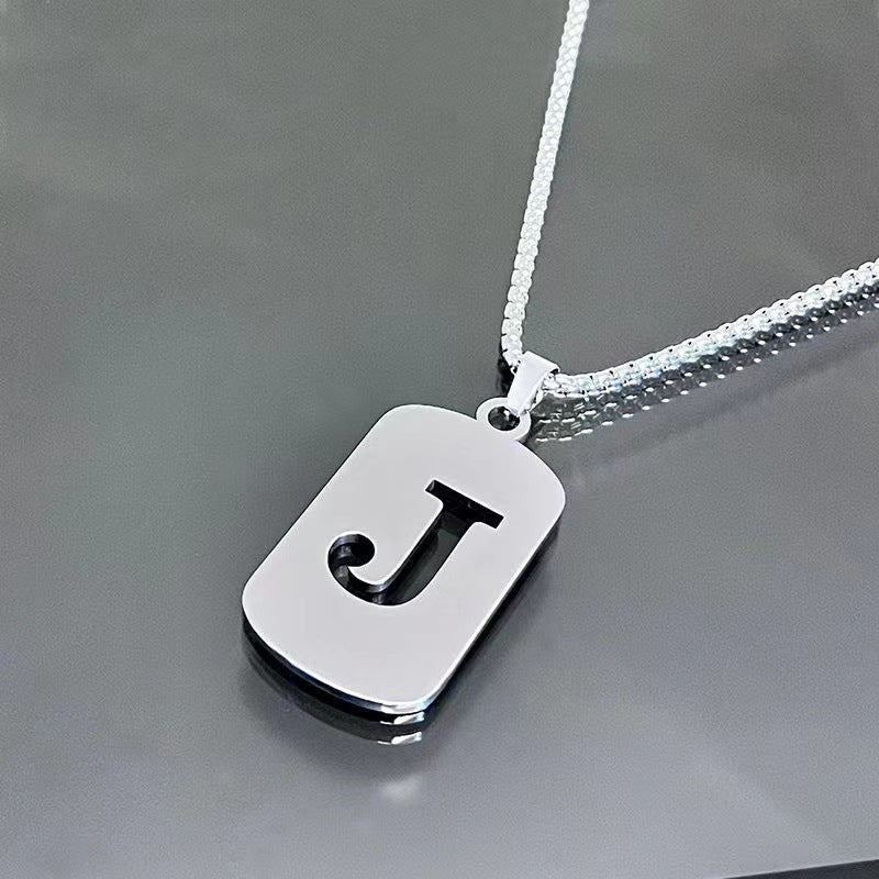 Wholesale  26 English letter necklace titanium steel chain