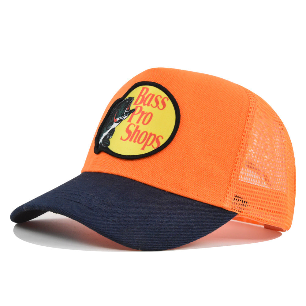 Wholesale Embroidered label mesh hat curved brim sun hat