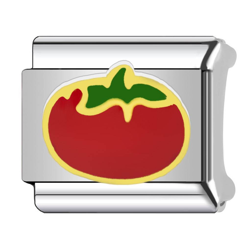 Wholesale  Italian Charm Bracelet 9mm DIY  fruit cherry Creative Stainless Steel Composable Bracelet