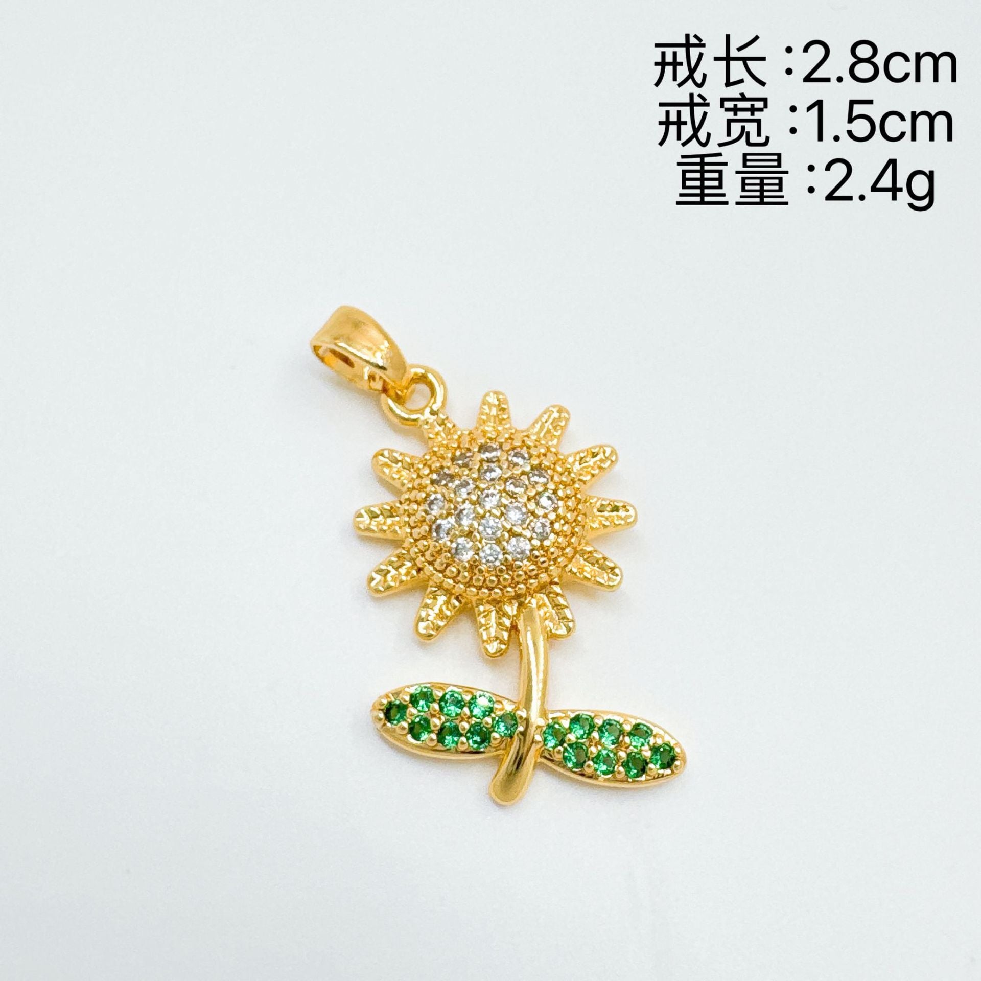 Wholesale Gold Plated Copper Zircon Necklace Sweet Cool Flower Pendant Boutique Resale