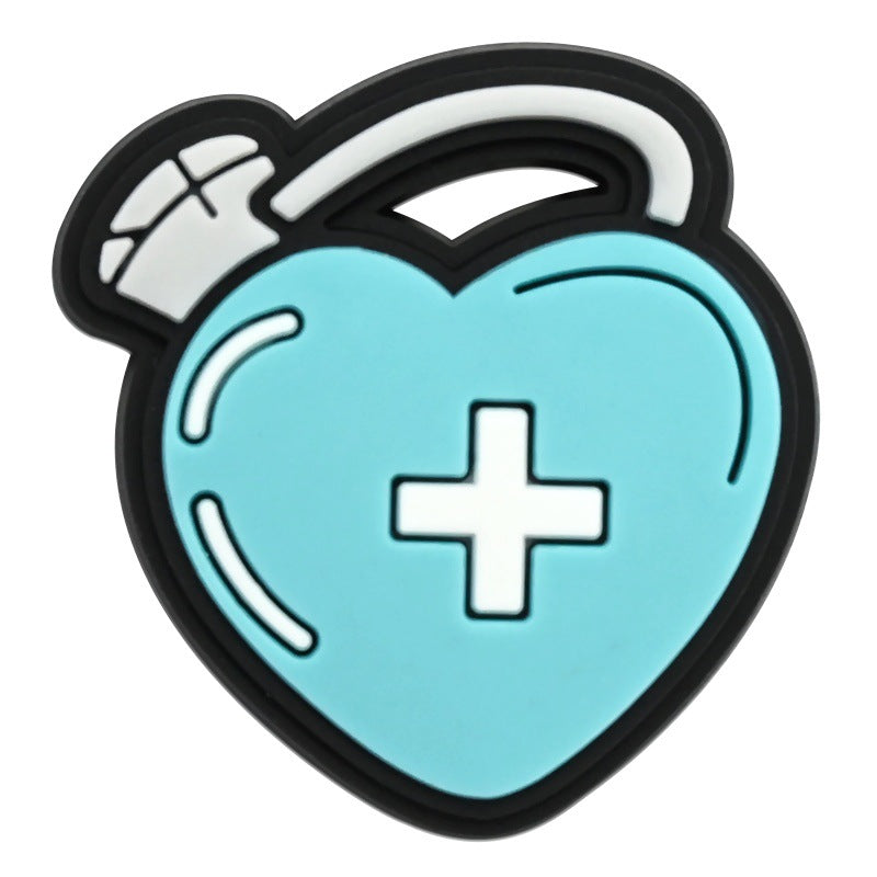 Wholesale Medical First Aid Theme PVC Shoe Charms For Clog Sandals DIY Decorative Everyday Chic Accessory For Resale