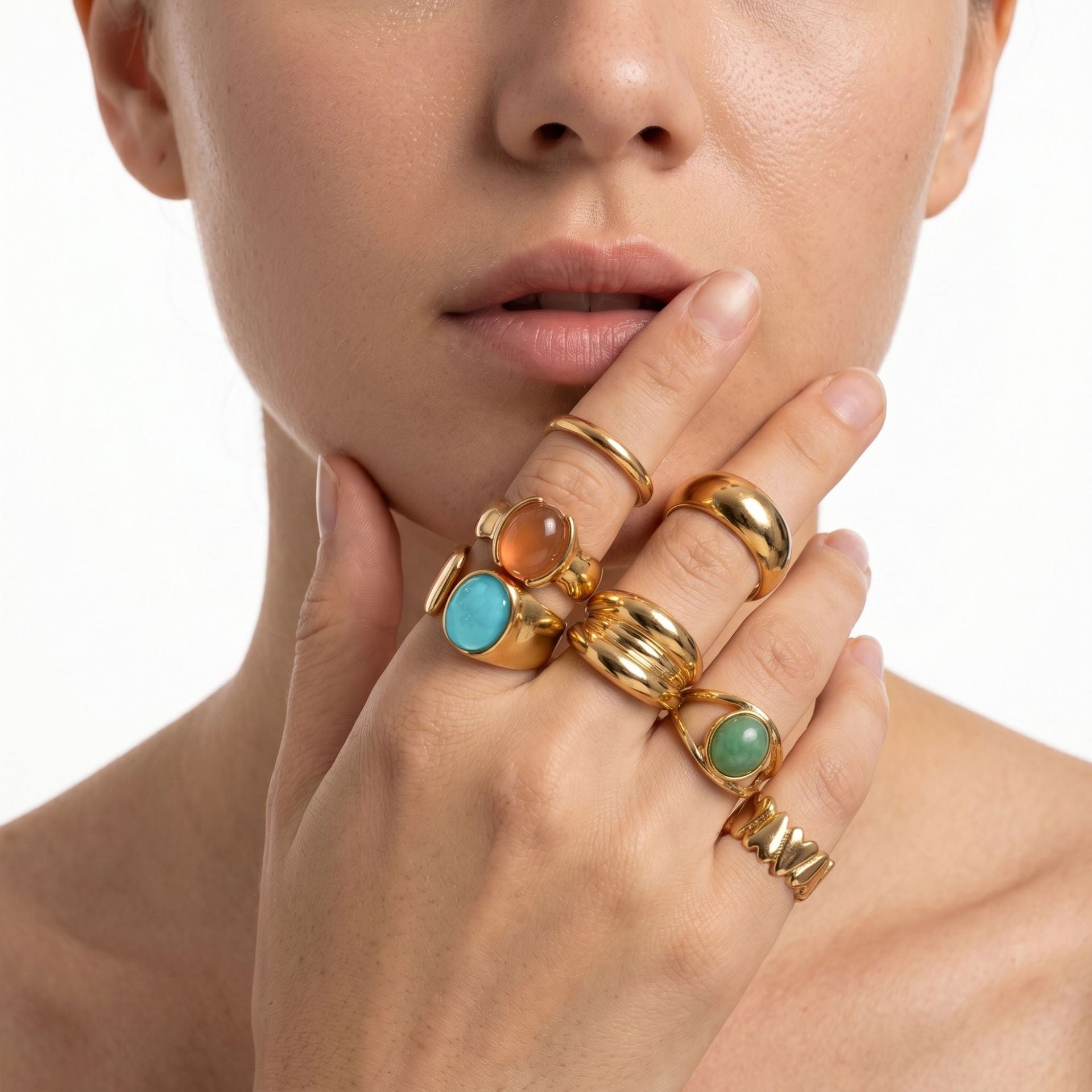 Wholesale Baroque Imitation Pearl Flower Ring - Trendy Accessory Gift for Resale