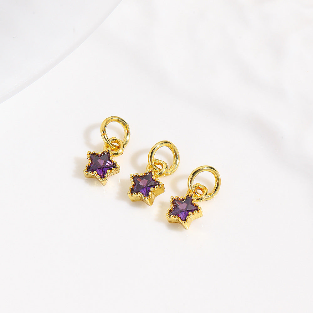 Wholesale Sunflower Colored Zirconium DIY Pendant