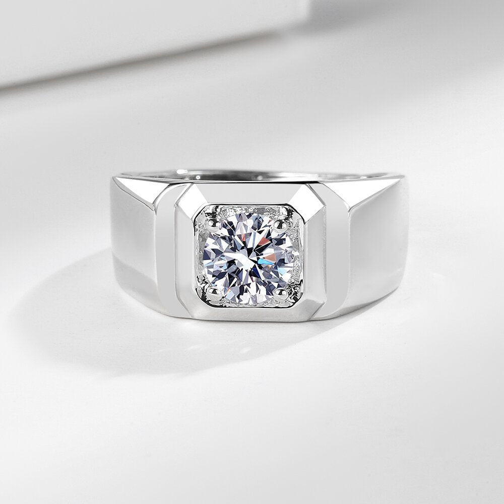 Wholesale Silver Plated High Carbon Diamond Ring Men's Rings ACC-RS-Youxi003