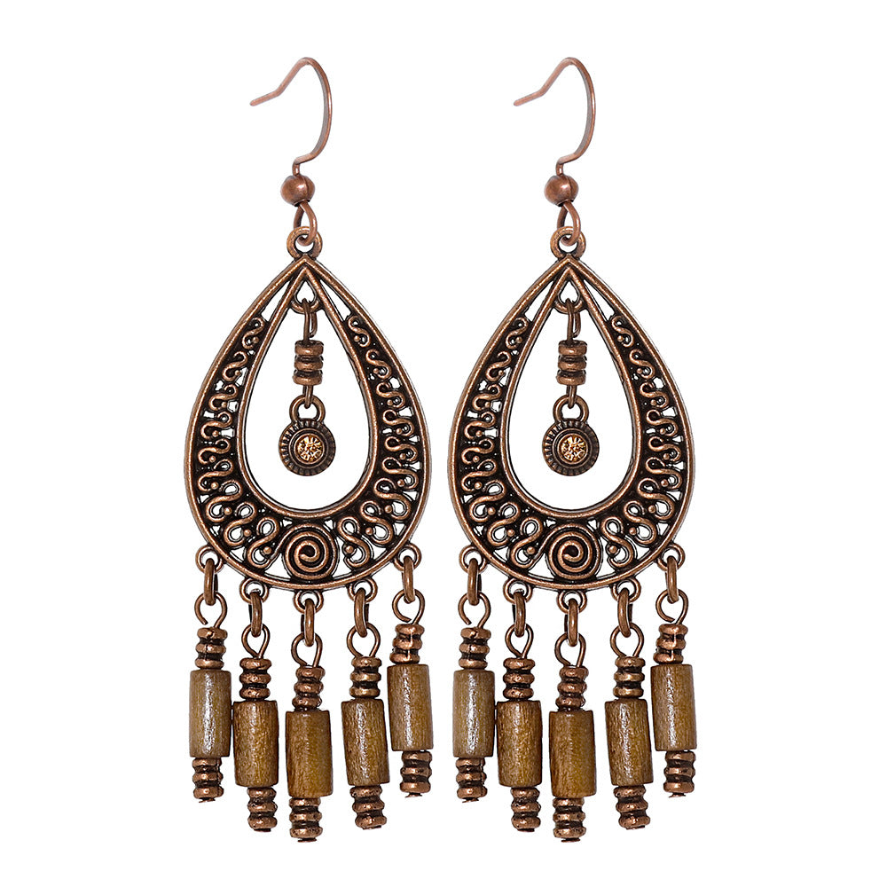 Wholesale Bohemian Geometric Tassel Earrings Set Trendy Jewelry Accessory for Gift