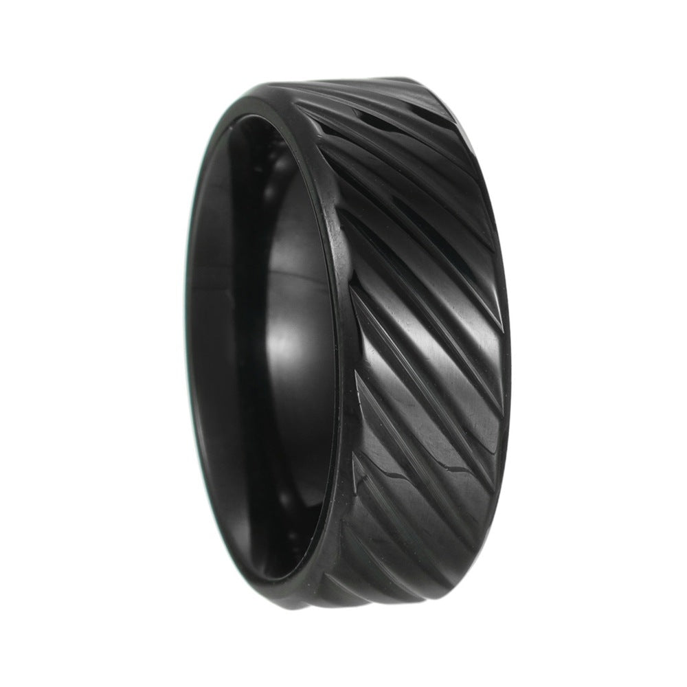 Wholesale titanium steel men's twill  ring