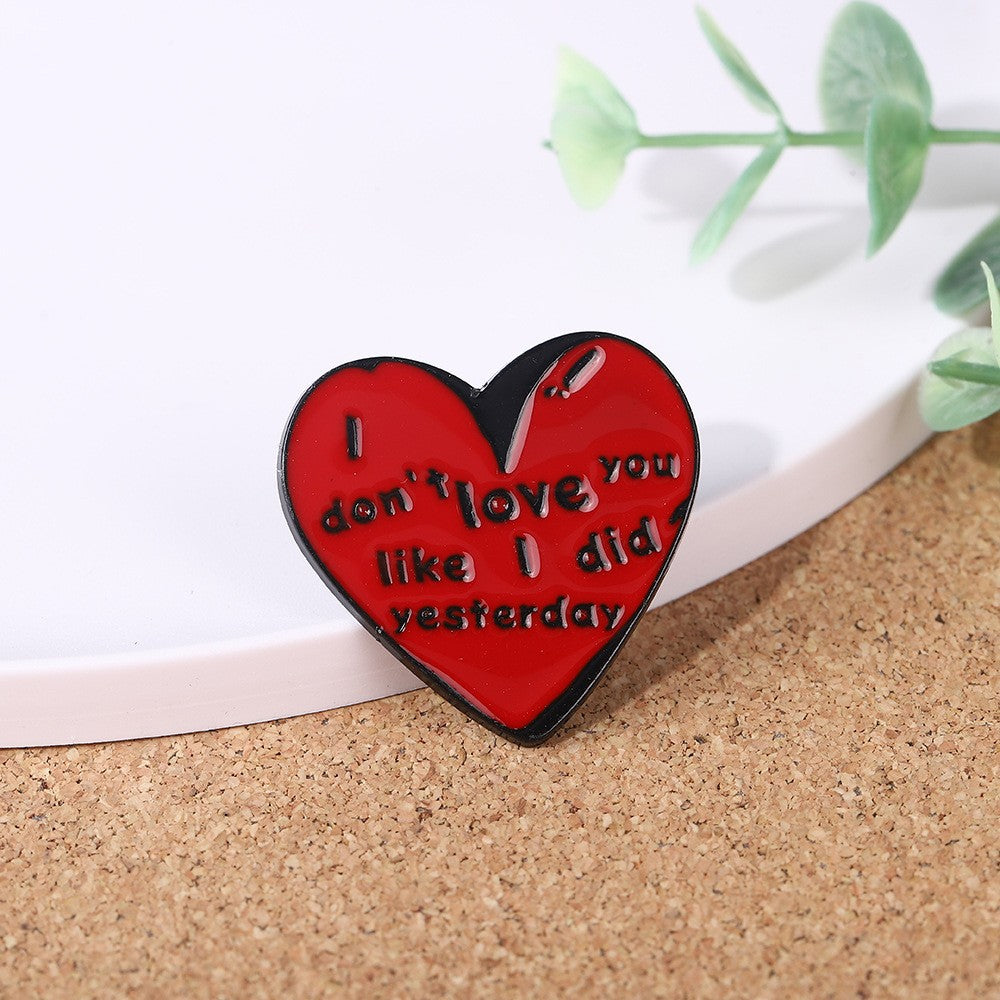 Wholesale  short sentence paint brooch
