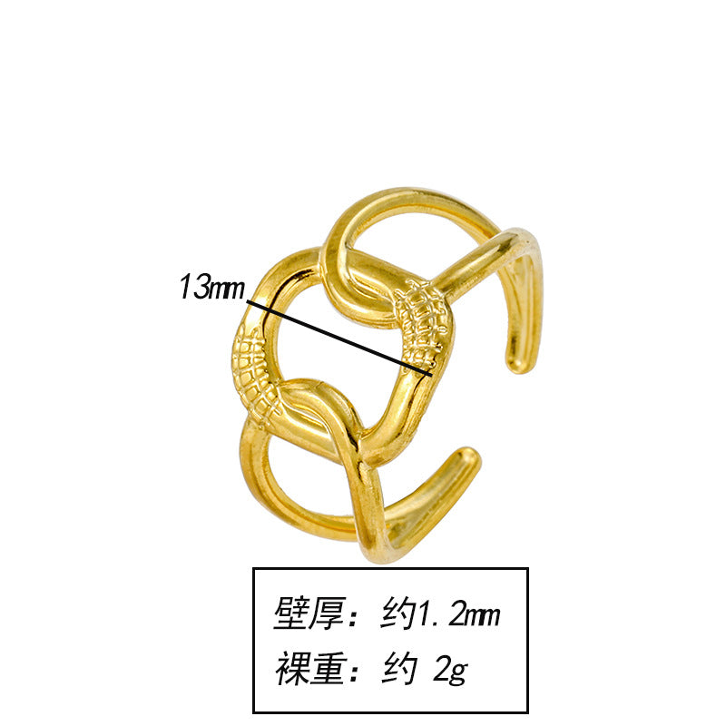 Wholesale titanium steel crown opening non-fading niche ring