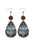Wholesale  Irregular Graphic Cactus Pattern Leather Earrings