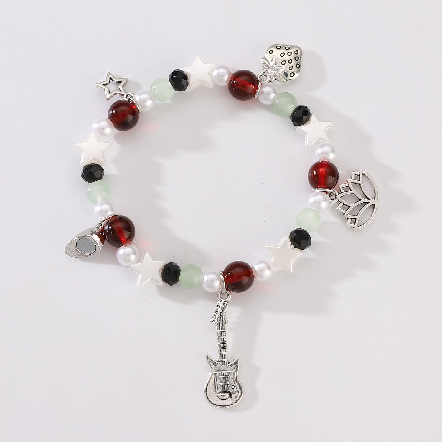 Wholesale Love Magnetic Clasp Beaded Elastic Bracelets ACC-BT-MY014