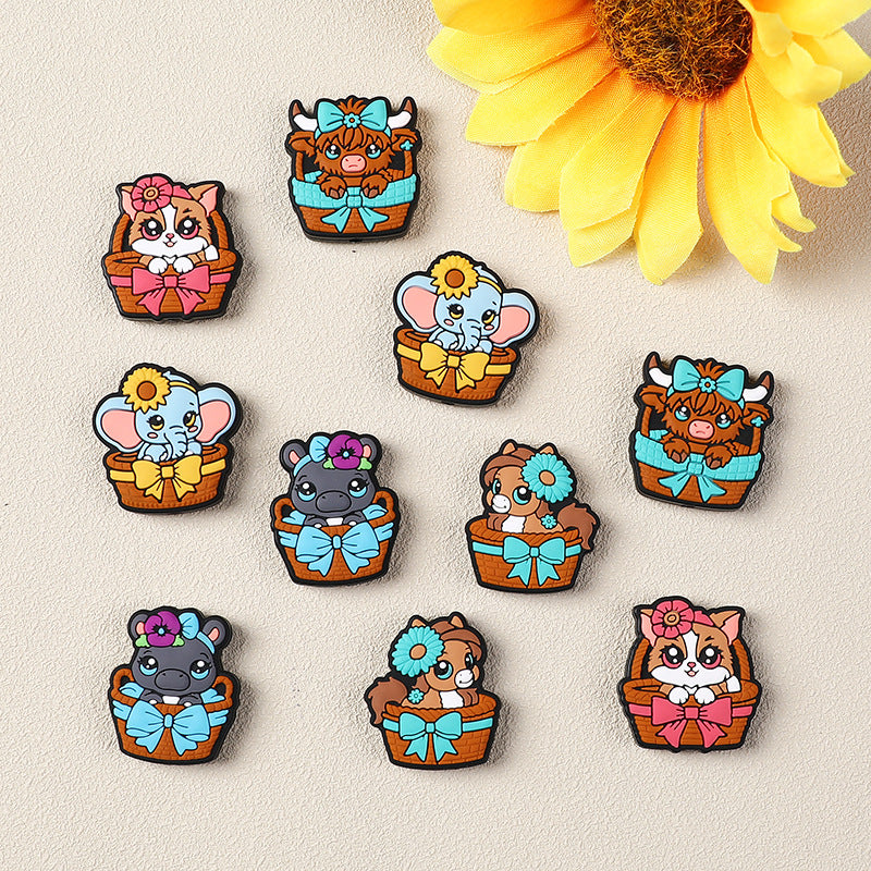 Wholesale 20pcs Cartoon Animal Focal Beads DIY Bead Accessories
