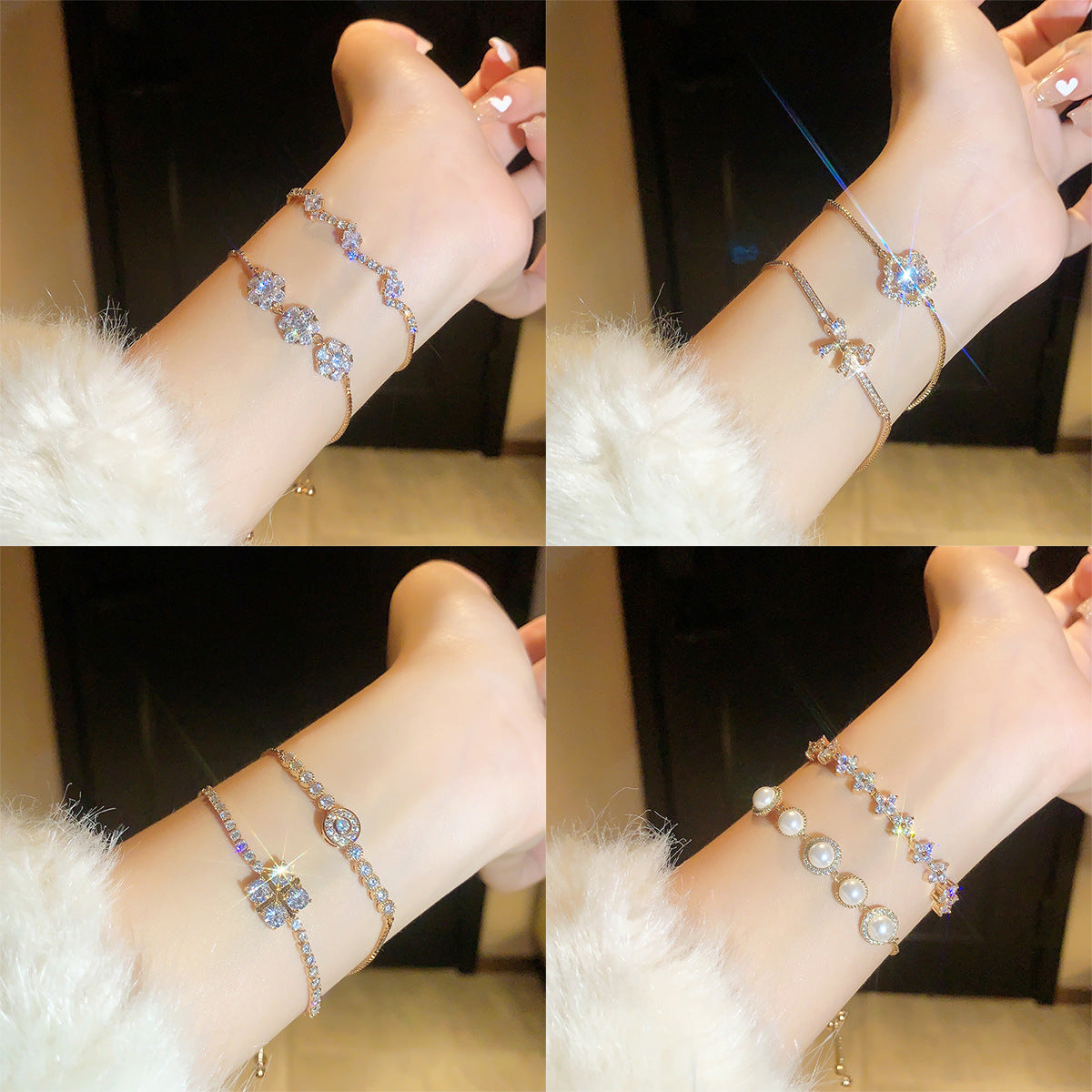 Wholesale Zircon Flower Bracelet Zircon Bracelets ACC-BT-Miaosi007