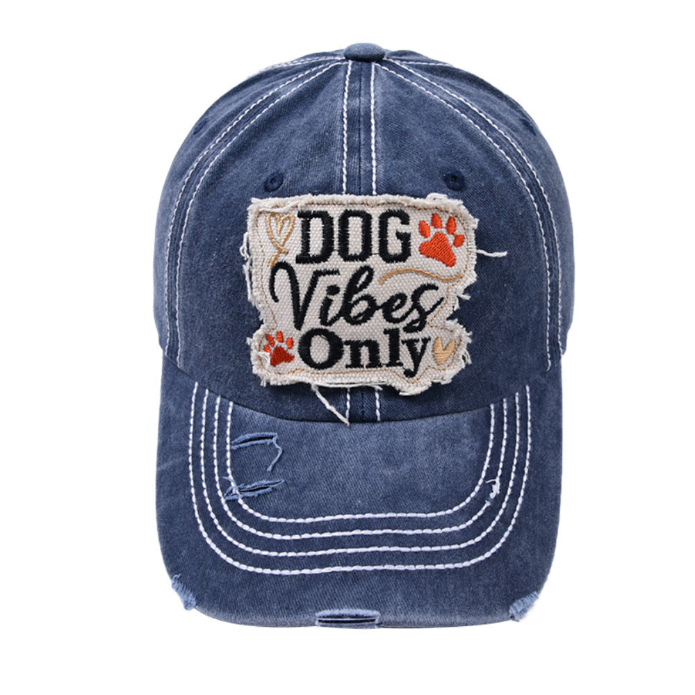 Wholesale DOG Water Wash Patch Cotton Baseball Hat ACC-HT-WenRan003