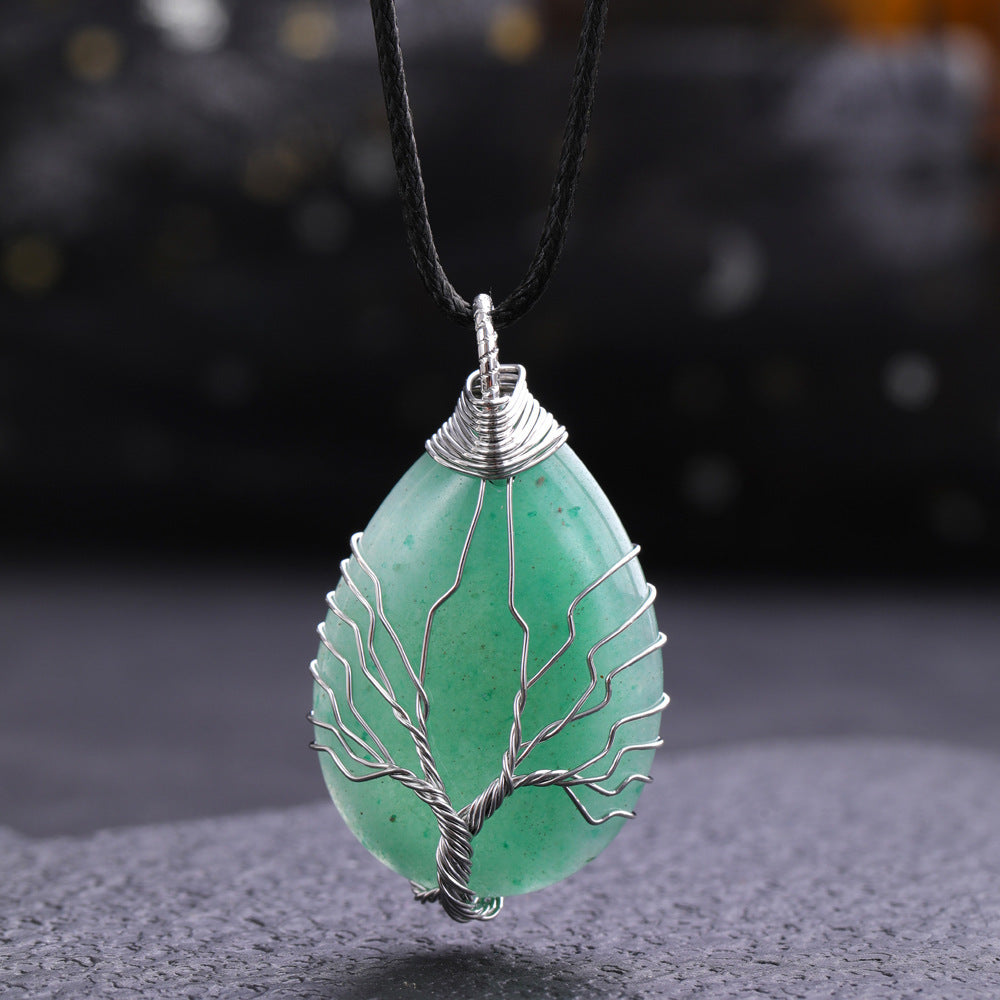 Wholesale Drop Shaped Tree of Life Handmade Wire Wrapped Metal Keychain ACC-KC-YuChan001