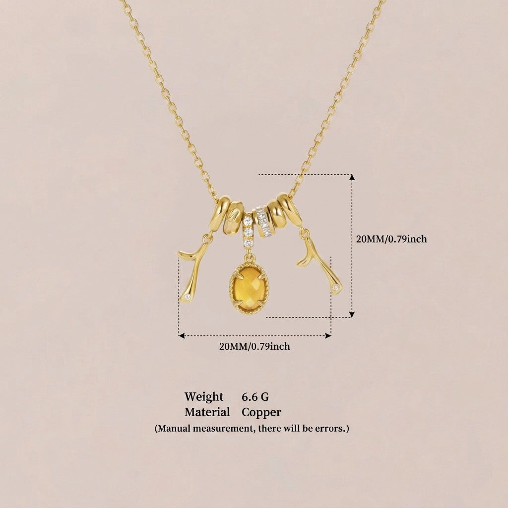Wholesale Chic Multi Pendant Collarbone Necklace Copper Zircon Jewelry Accessory Boutique Resale Gift
