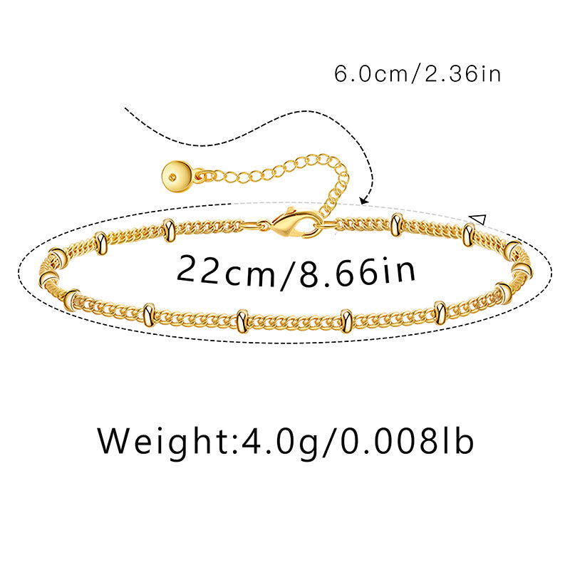 Wholesale electroplating thin chain colorful water-blocking stackable arrow butterfly anklet