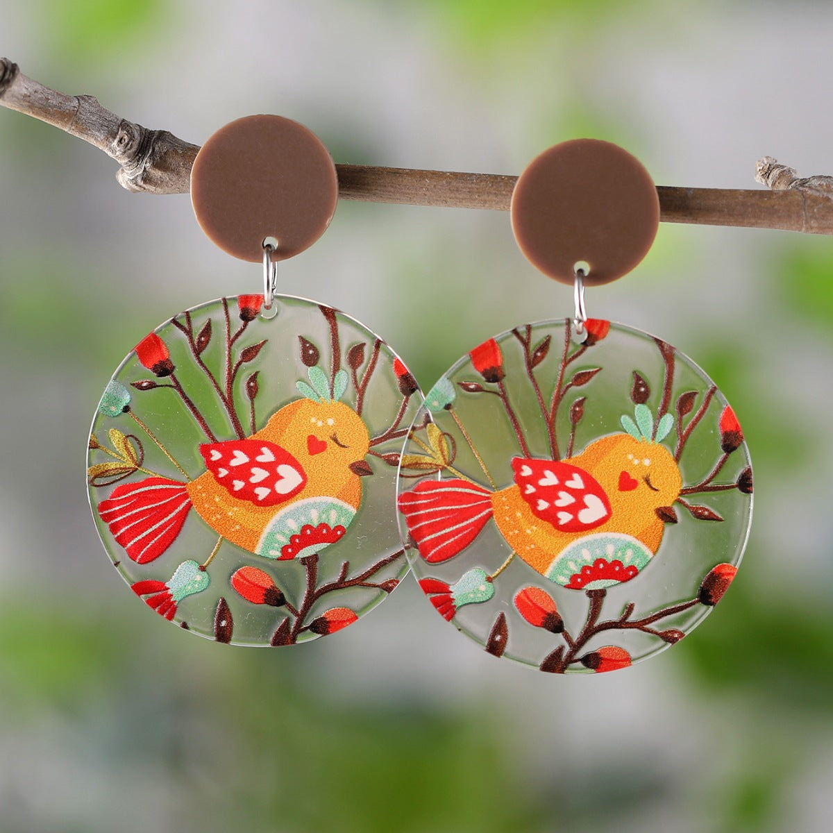 Wholesale Flower Leaf Pendant Earrings