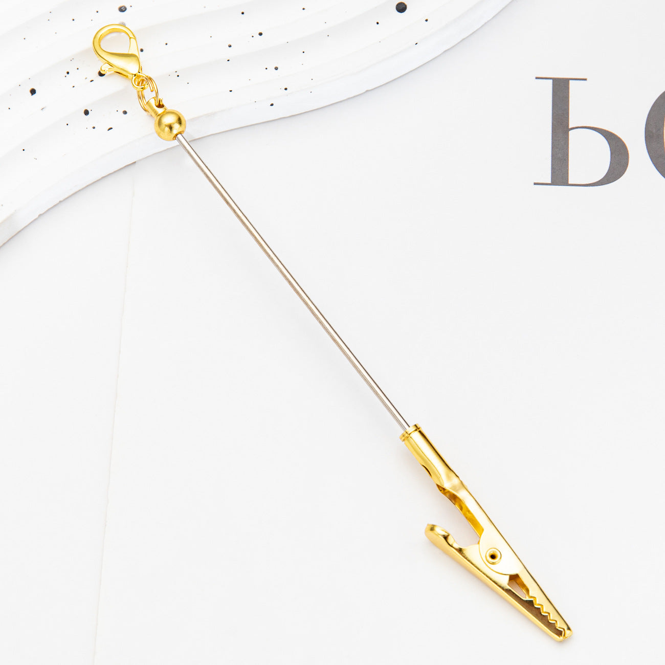 Wholesale diy lobster clasp beaded clip metal  keychain