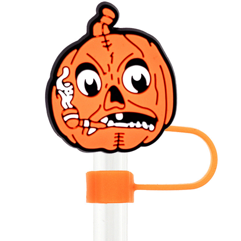 Wholesale Random 100pcs Straw Tube Cap Halloween Series Party Straw Cover ACC-SCR-RYY056