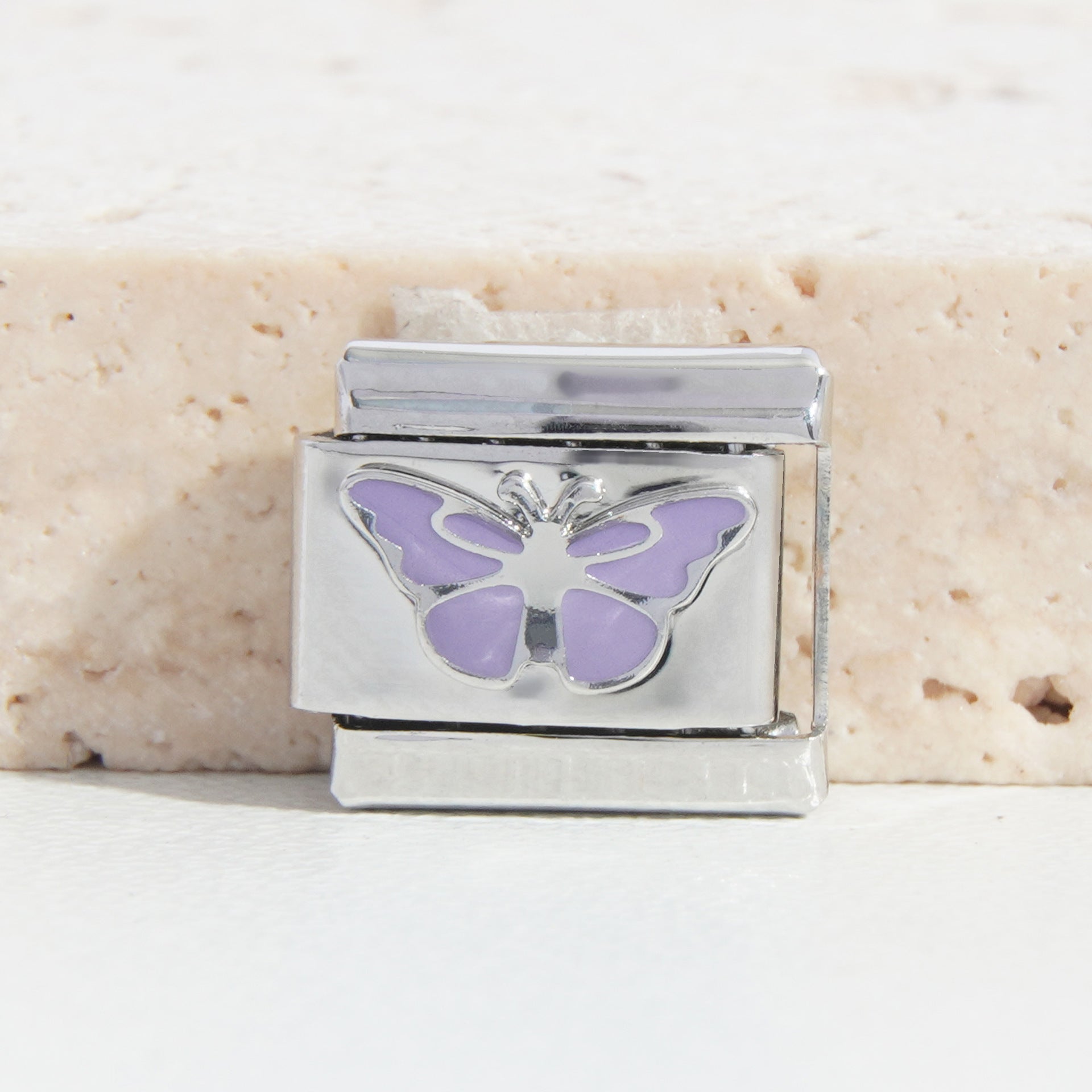 Wholesale 9mm Italian Charm Starter Bracelets DIY square Single Section Creative Stainless Steel Composable Bracelet