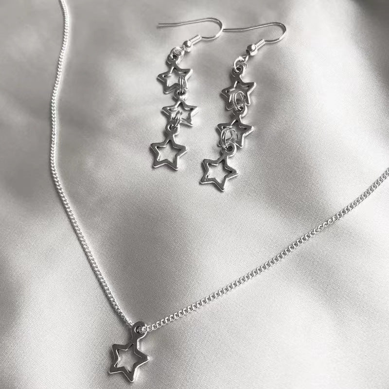 Wholesale  hollow five-pointed star earrings