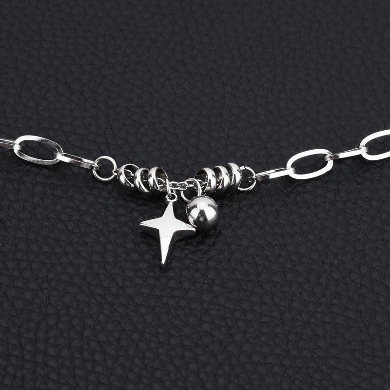 Wholesale Titanium Steel Cross Star Bracelet,  Handmade Niche Design,  Ideal Gift for Boutique Resale