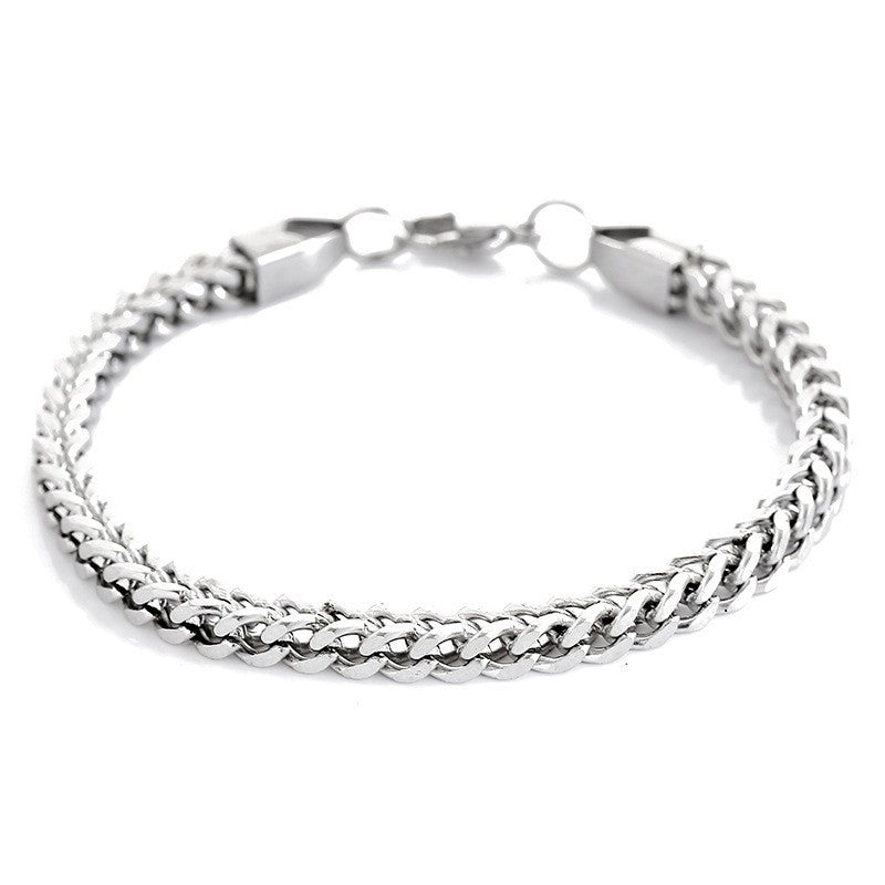 Wholesale Hip Hop Titanium Steel Domineering Punk Cuban Bracelet ACC-BT-Leisuo001