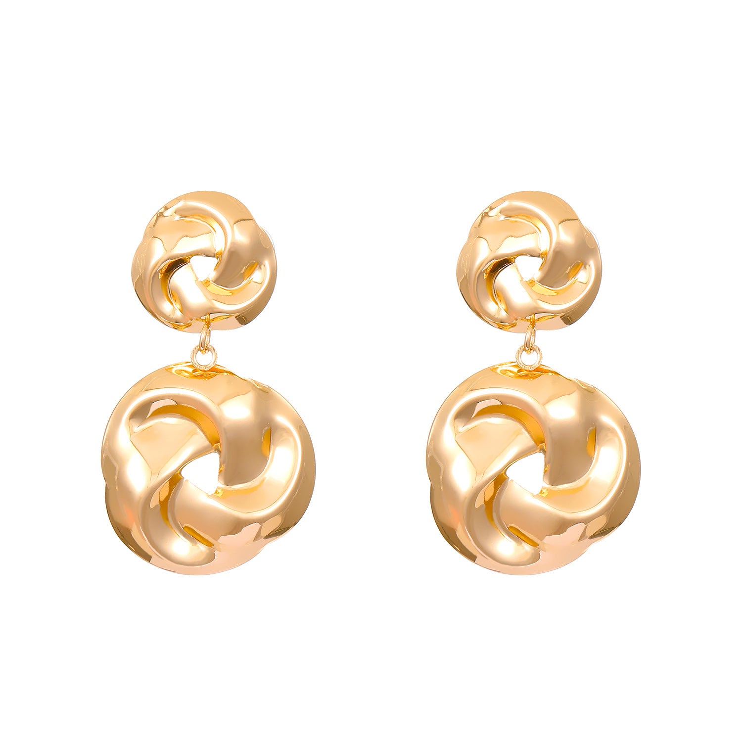 Wholesale Stylish Women S Twisted Knot Jewelry Set With Alloy Necklace Earrings Ring Fashion Everyday Accessory Boutique Resale