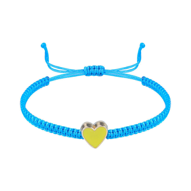 Wholesale Adjustable Surfer Hand Rope Love Shape Couple Bracelet