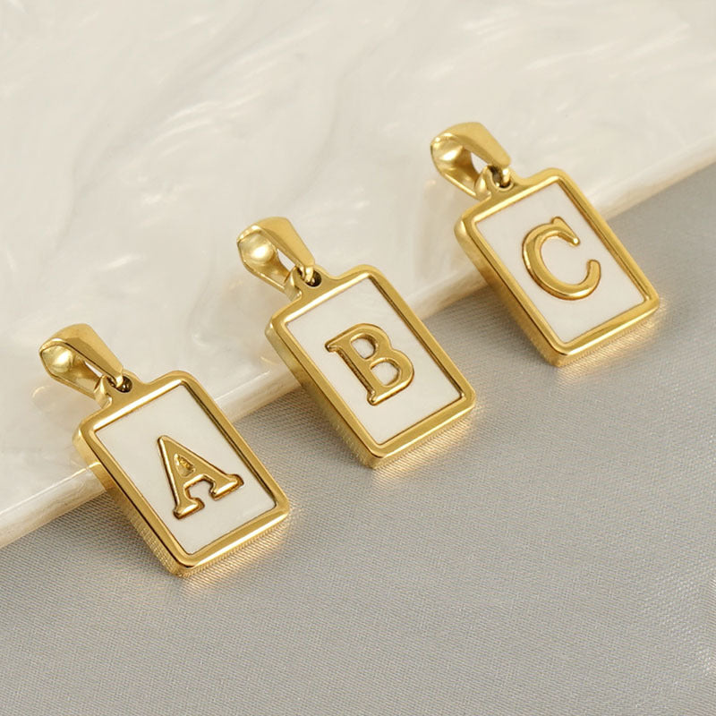 Wholesale Stainless Steel Letter Pendant Necklace Fashion Accessory Gift for Boutique Resale