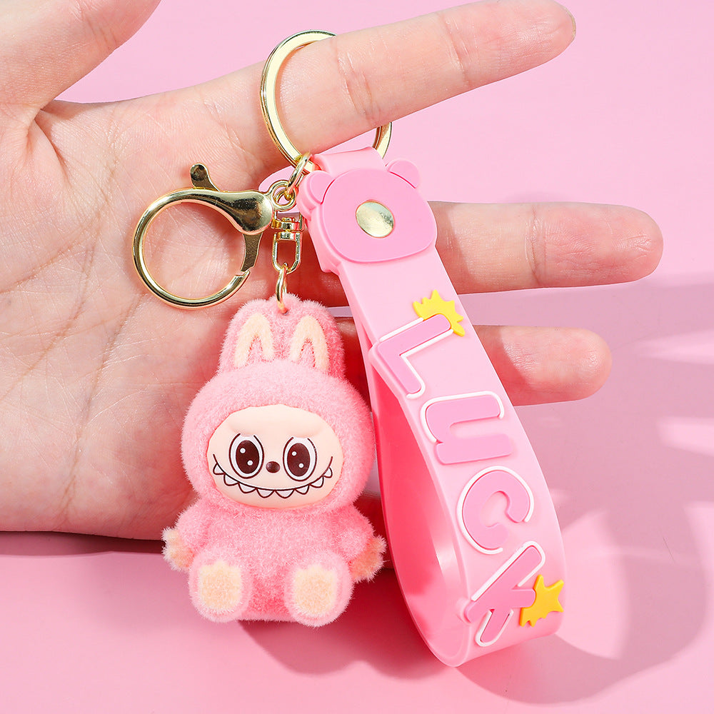 Wholesale Creative Cute Cartoon Flocking Keychain