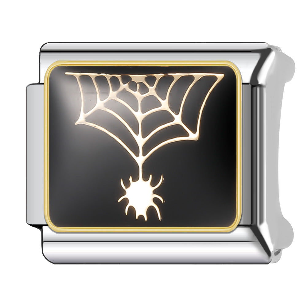 Wholesale Italian Charm Bracelet 9mm DIY Splicing Halloween Series Stainless Steel Composable Bracelet