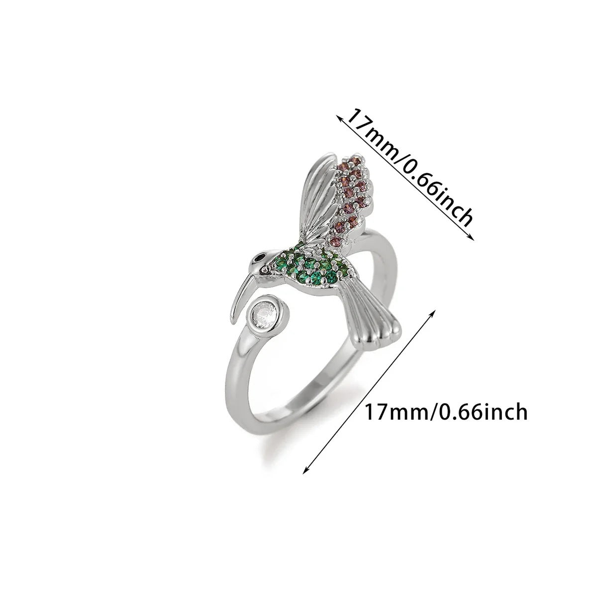 Wholesale Stylish Bird Motif Copper Ring Fashion Accessory for Resale