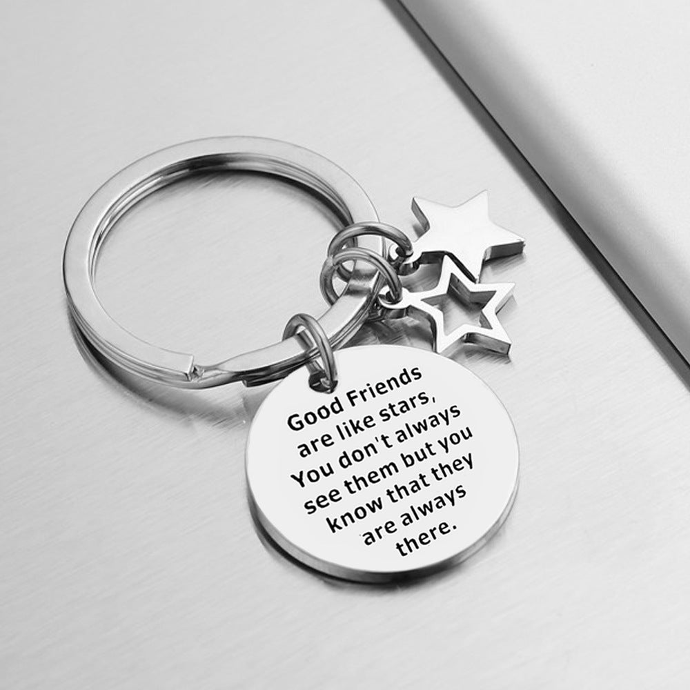 Wholesale Metal Letter Round Keychain