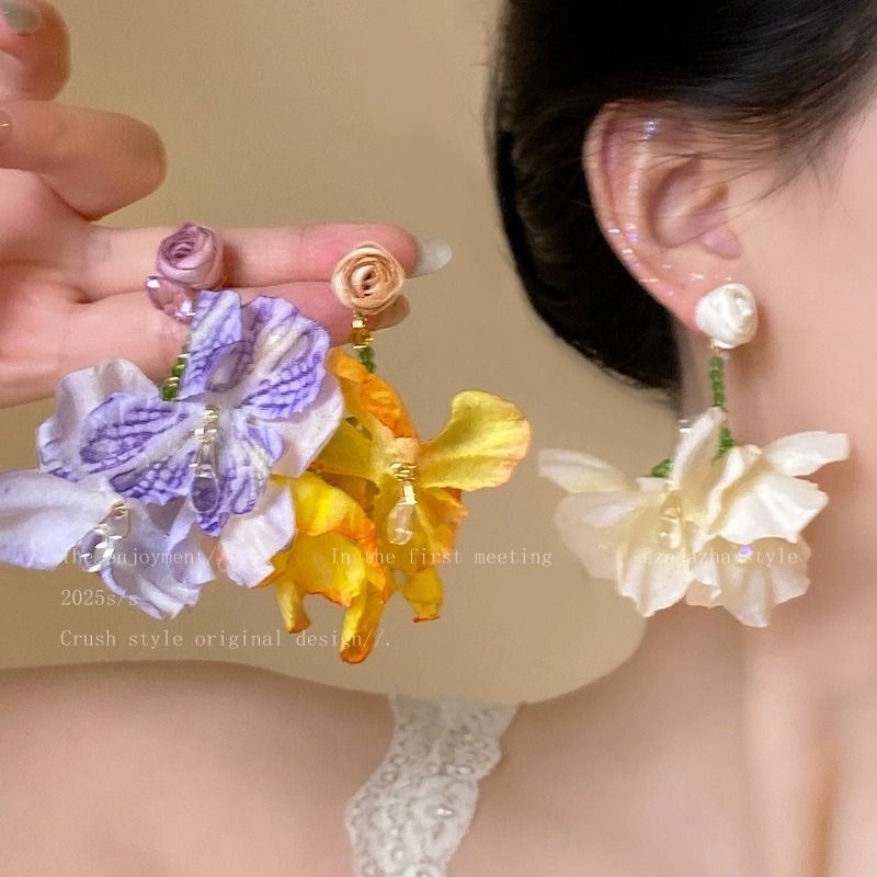 Wholesale Colorful flower earrings