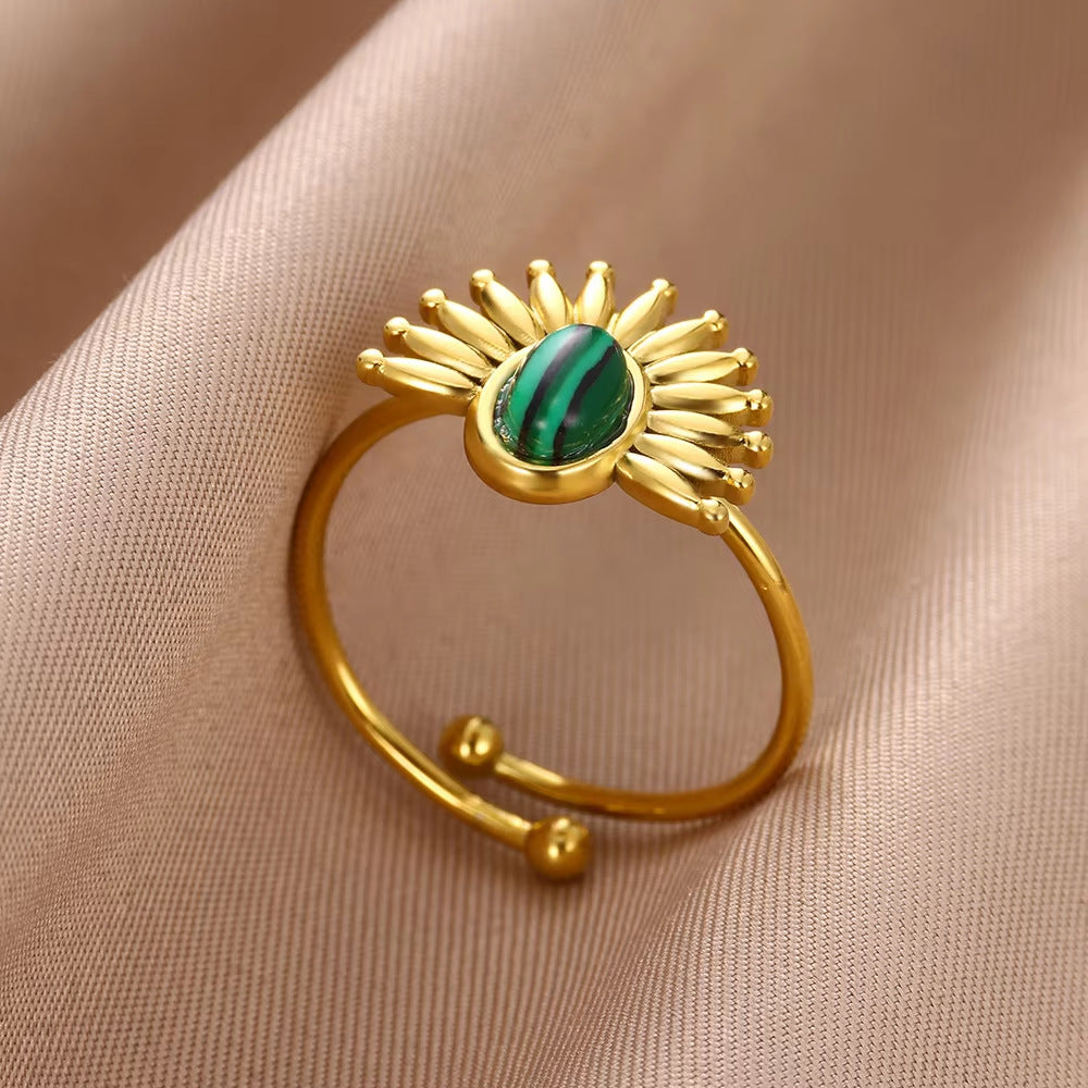 Wholesale Modern Geometric Shape Ring Stainless Steel with 18K Gold Plating Fashion Accessory for Everyday Wear
