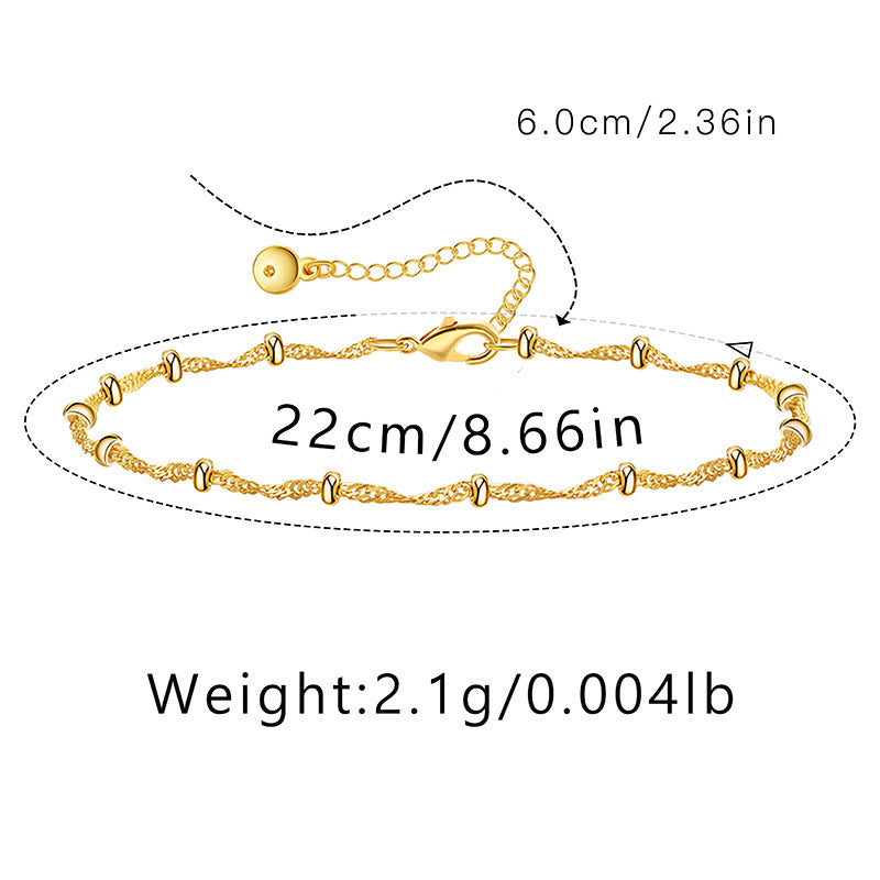 Wholesale electroplating thin chain colorful water-blocking stackable arrow butterfly anklet