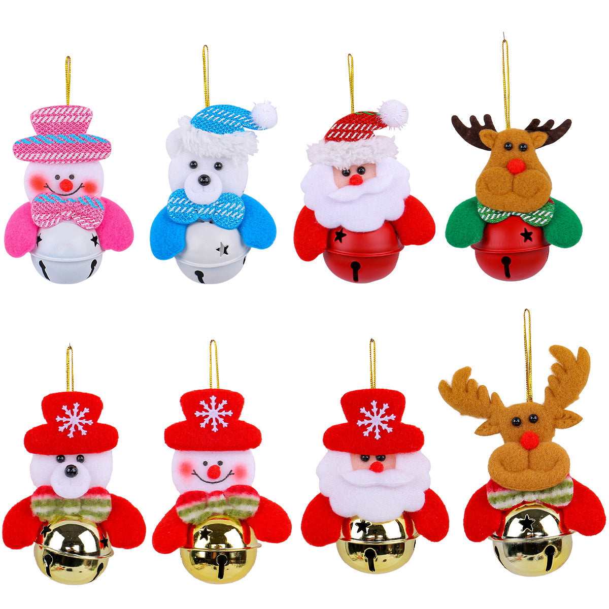 Wholesale Christmas Decorations Christmas Tree Pendants Old Man Doll Holding Bells