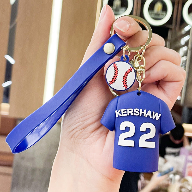 Wholesale Cartoon Jersey PVC Soft Keychain Creative Keychain ACCVIP-KC-XJY001