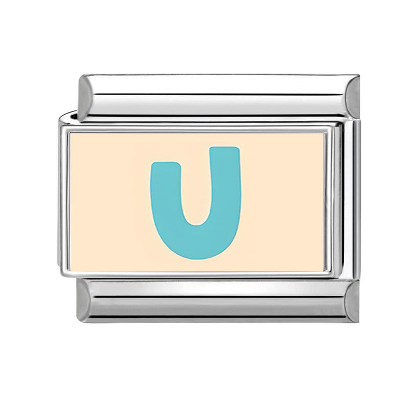 Wholesale 9mm Italian Charm Starter Bracelets DIY Letter Series Stainless Steel Composable Bracelet