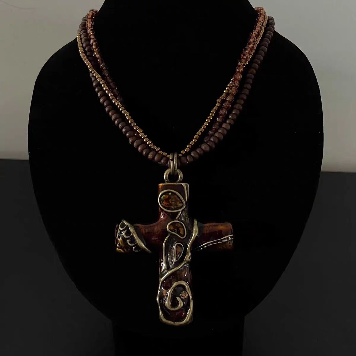 Wholesale Vintage Gothic Cross Pendant Necklace