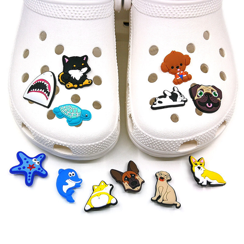 Wholesale 100pcs Random Cartoon Animals Dogs Shoes Accessories Shoes Charms