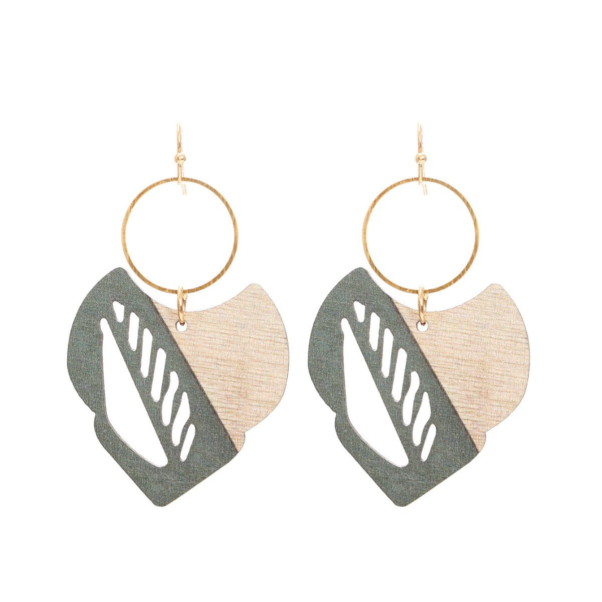 Wholesale Retro Bohemian Hollow Wooden Earrings