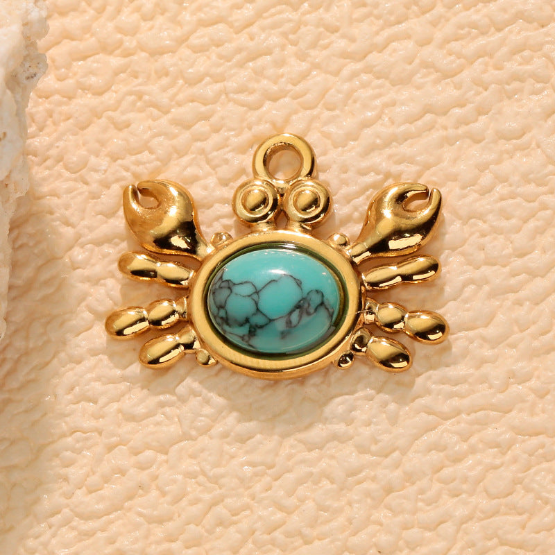 Wholesale Stainless Steel Ocean Series Crab Necklace Pendant