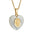 Wholesale 18K gold heart shell titanium steel pendant necklaces