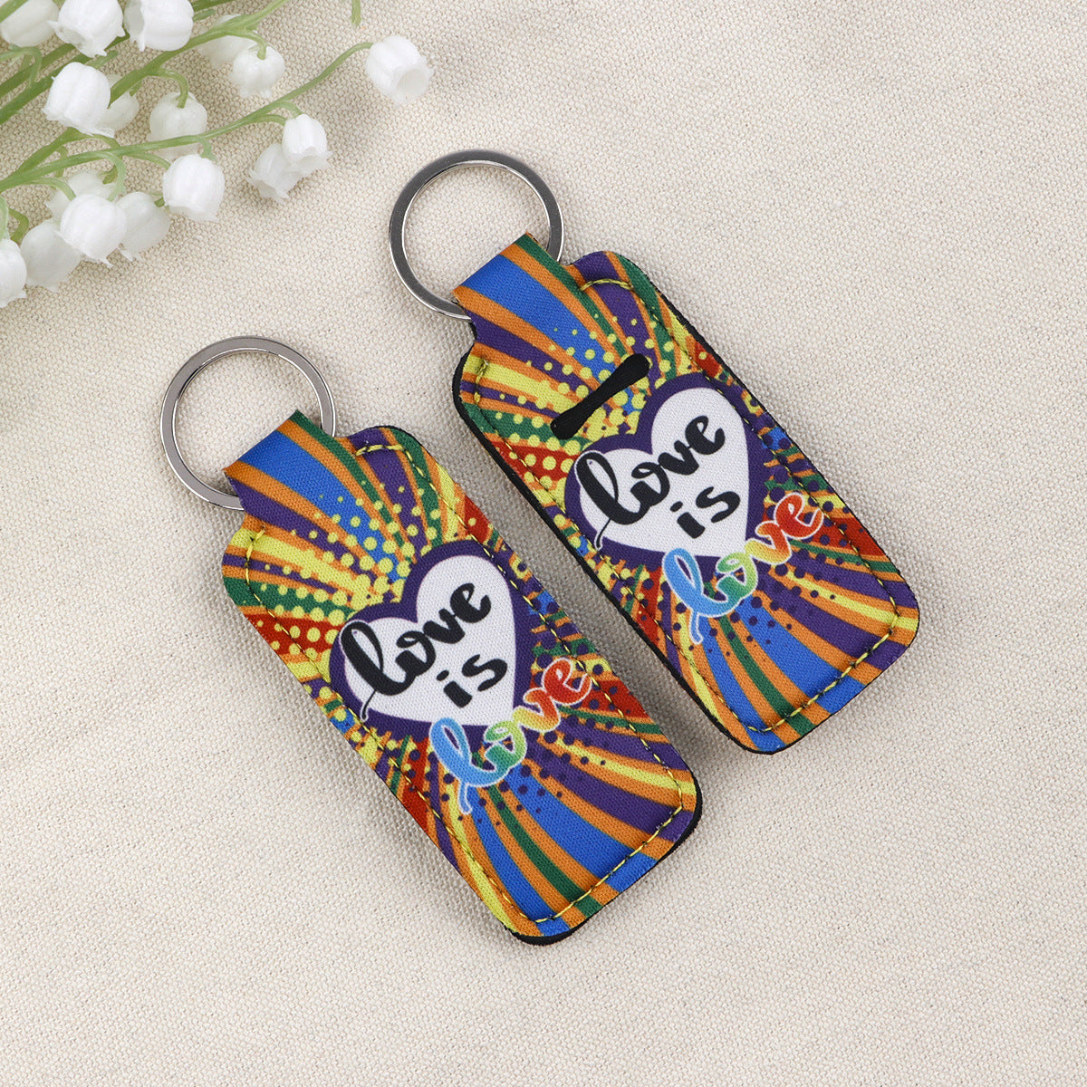 Wholesale 6pcs Love LOVE Lipstick Set Keychain