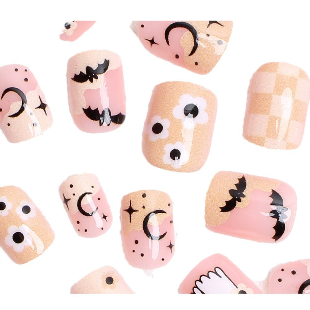 Wholesale Halloween 24 Pieces/box Press-on Nails Kits Nail Stickers ACC-NS-XingNai017
