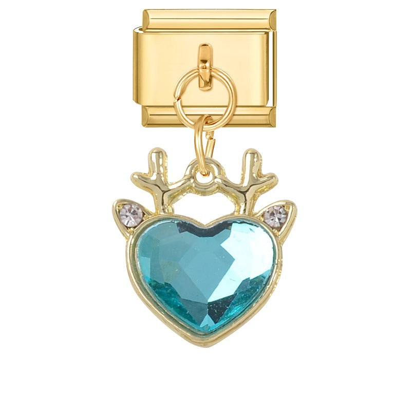 Wholesale Italian Charm Bracelet 9mm DIY Love Series  Creative Stainless Steel Composable Bracelet