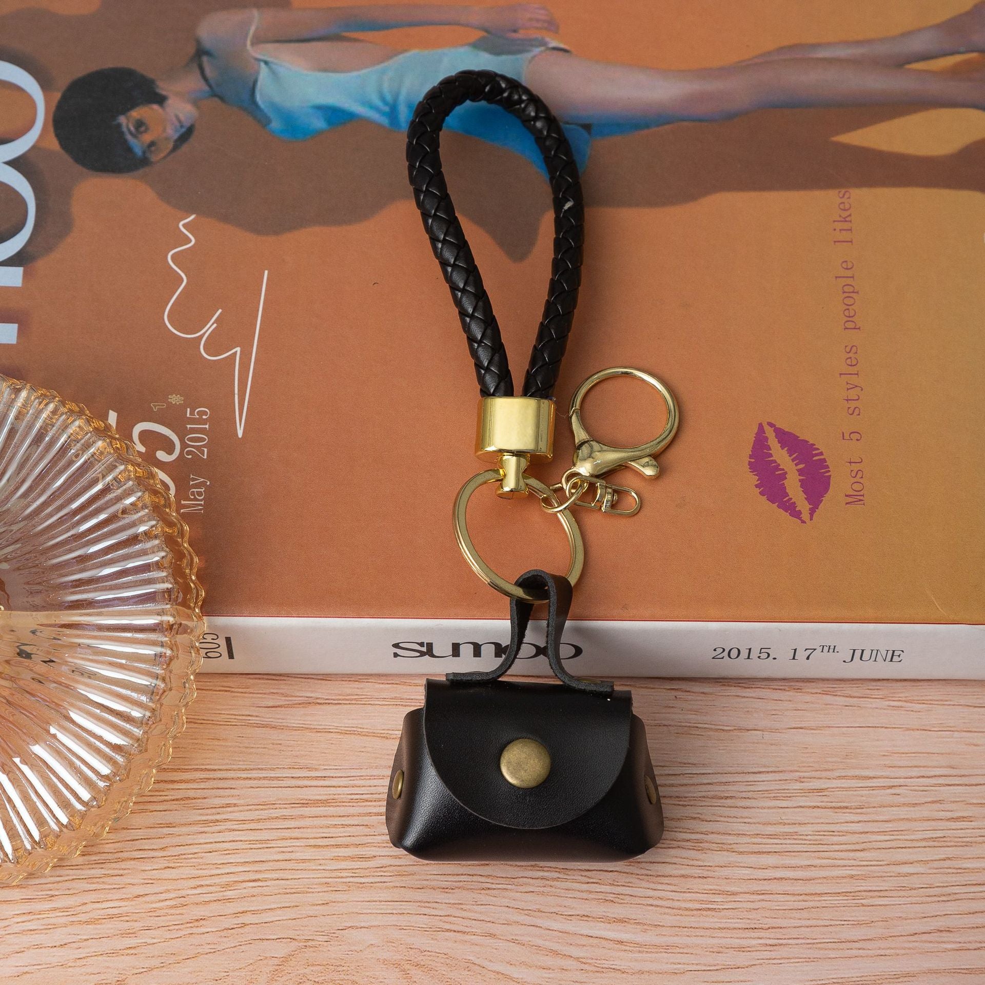 Wholesale Leopard print PU keychain