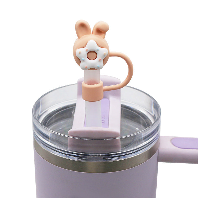 Wholesale Cute Star And Moon PVC Straw Cover Caps 8Mm Detachable Reusable Sleeve For Tumblers Party Favor